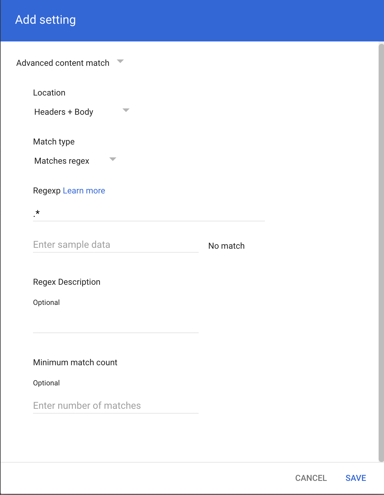 Configure expressions